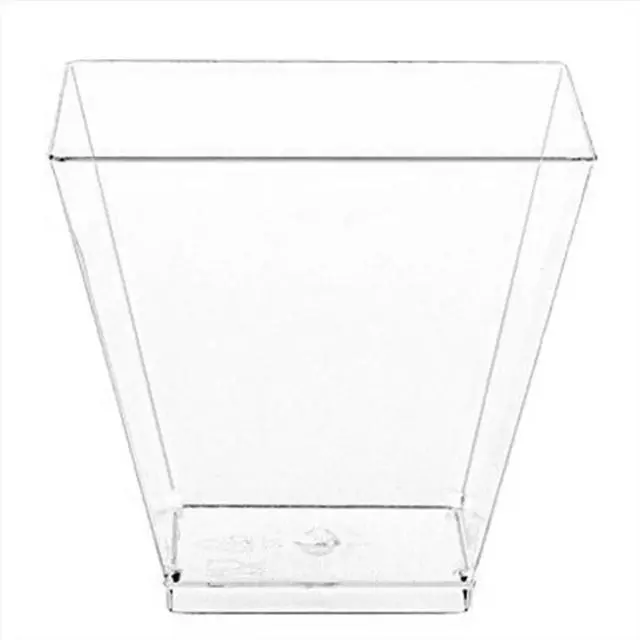 Main image of 60ml Transparent Dessert Cup Disposable Mini Trapezoidal Cup Restaurant Party Dessert Fruit Ice Cream Container 50PCS