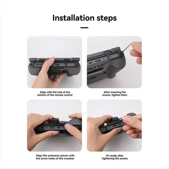 Alt view image 2 of 6 - Aluminum Alloy Hook with 1/4 Screw Adapter for Mavic 4 Pro Remote Control Extension Base for RC PRO 2 Transmitter