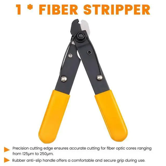 Alt view image 3 of 6 - Single Hole Fiber Optic Stripper,125um-250um Adjustable Fiber Stripper for Working Technicians,Electricians,Installers