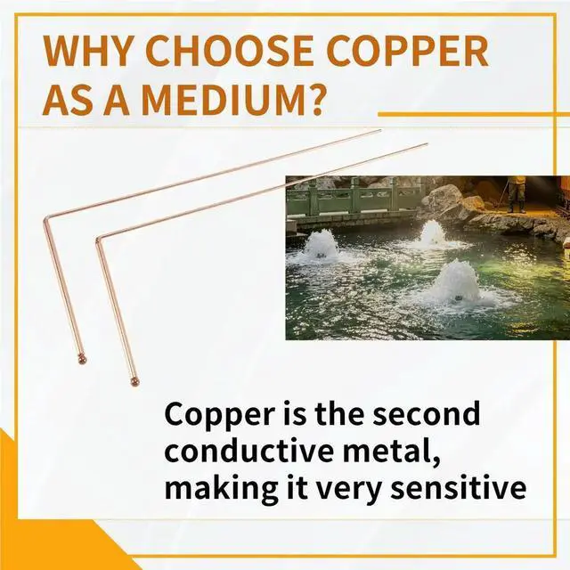 Main image of uyuy Dowsing Rods - 99.9% Pure Copper 2PCS Divining Rods - for Ghost Huntings Tools,