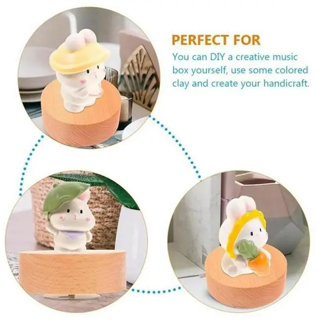 Main image of Music Box Mechanism You are My Sunshine Base, Hand-Crank Wooden DIY Craft Music Box Mechanism for Wife