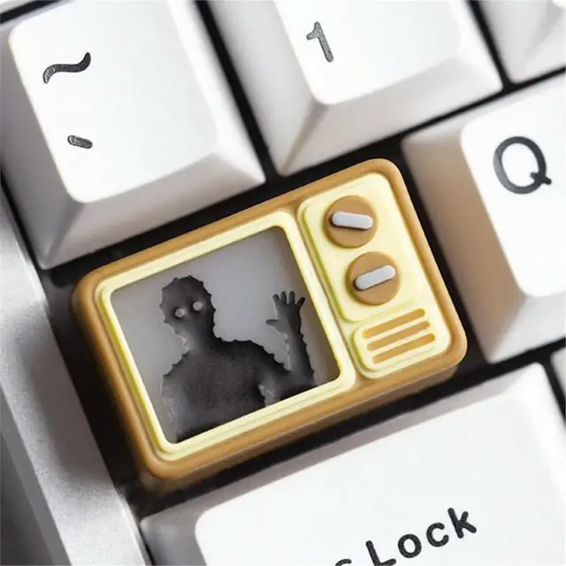 Alt view image 3 of 6 - Cube Escape the Lake Tv Creatives Light-Transmitting Mechanical Keyboard Personalized Resin Material Keycaps Fun Gifts A