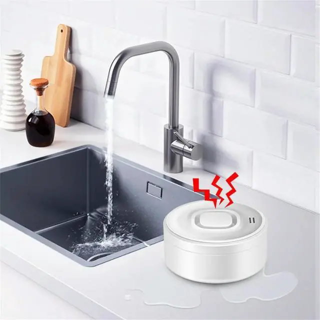 Alt view image 3 of 6 - Water Leak Detector 100dB High-Decibel Alarm Remote Real-Time Control Stereo Sensor for Kitchens