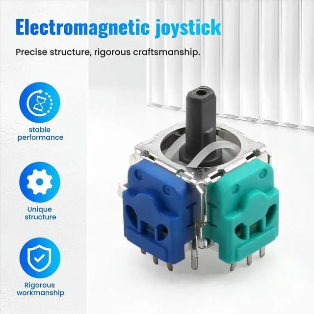 Alt view image 4 of 6 - 10 PCS Hall Electromagnetic Joystick for Xboxone Hall Joystick Potentiometer 3D Hall Electromagnetic Joystick