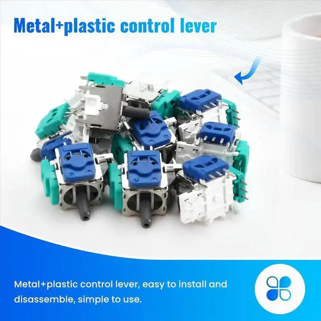 Alt view image 5 of 6 - 10 PCS Hall Electromagnetic Joystick for Xboxone Hall Joystick Potentiometer 3D Hall Electromagnetic Joystick
