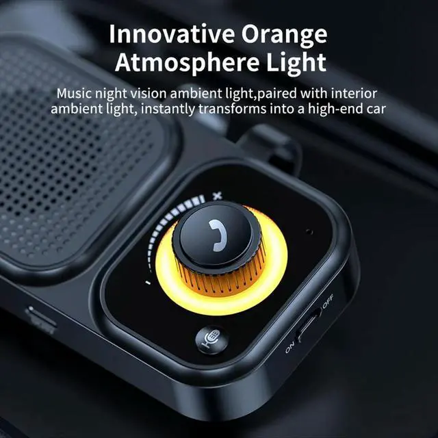 Alt view image 6 of 6 - Bluetooth Speaker Handsfree Car Sun Visor Clip Audio Receiver Speakerphone Loud Music Player Dual Microphone