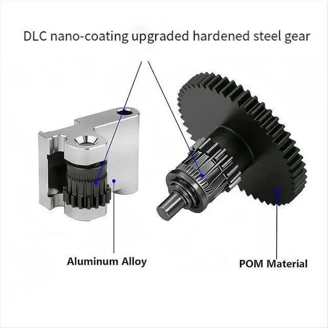 Alt view image 6 of 6 - For AD5M/Pro Gear High Strength Hardened Steel Coating Extruder Integrated Handle 3D Printing Accessories