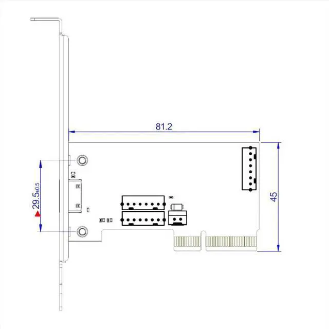 Alt view image 6 of 6 - PCIe4.0 X4 to SFF-8611/8612 Adapter Card PCIe X4 4.0 External High-Speed Expansion Interface External Support Chassis