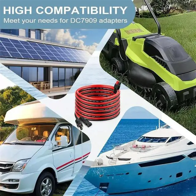 Alt view image 5 of 6 - 10AWG Solar Panel Cable Solar Extension Cable for Power Station Solar Panel Solar Generator