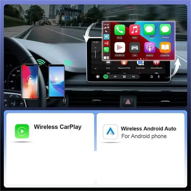 Alt view image 5 of 6 - 2in1 Wired to CarPlay Dongle Android Auto Adapter USB Dongle Mini AI BOX Plug and Play for OEM Car Connection