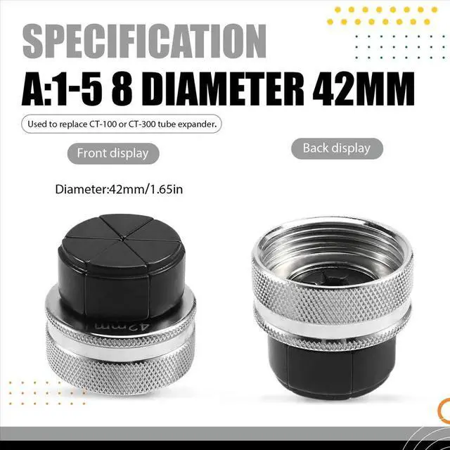 Alt view image 4 of 6 - Sturdy Carbon Steel Material 42MM Irreplaceable Expander Head Suitable for CT-100 or CT-300 Tube Expander,A
