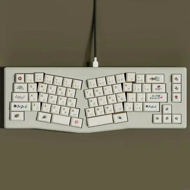 Alt view image 4 of 6 - 135PCS Mechanical Keyboard Keycaps With Voynich Manuscript Theme Heat Sublimated Keycap Replacement Thick PBT