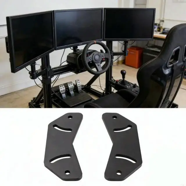 Alt view image 5 of 6 - Easy Installation Three Screen Stand Holder Gaming Accessories Mount Bracket