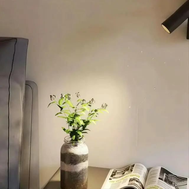 Alt view image 4 of 6 - Eye Protection LED Reading Light Wall Lamp 360°Rotatable Folding 5W Spotlight Anti Glare Hotel Study Bedroom Hall Black