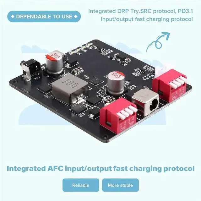 Alt view image 5 of 6 - 140W Bidirectional Fast Charger Module 2S 3S 4S 5S 6S Lithium Charging Board IP2366 Li-Ion with DC Holder