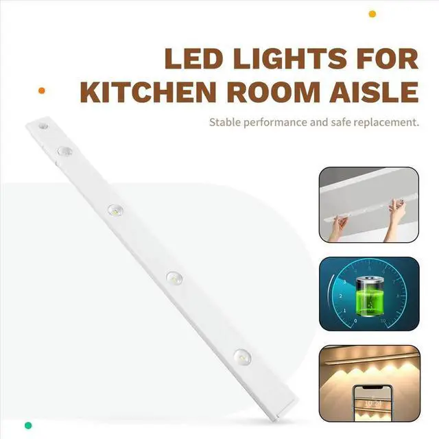 Alt view image 5 of 6 - Cat Eye Cabinet Lights Human Body Induction Lamp 3 Colors Adjust Brightness LED Lights Decorate for Kitchen Room Aisle,C