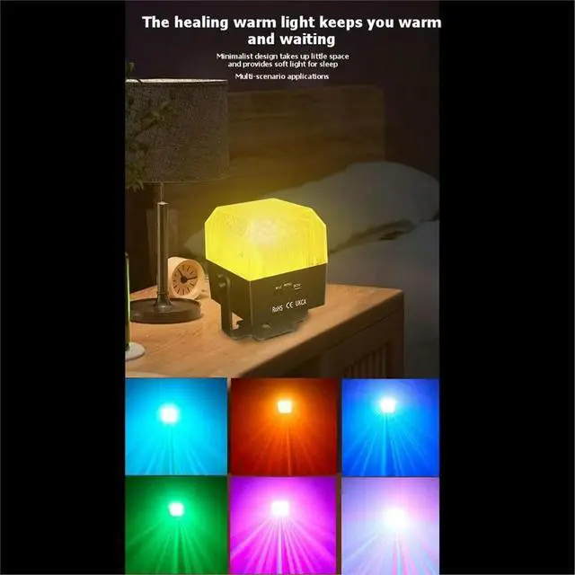 Alt view image 6 of 6 - Disco Light Mini Party Lights Sound Activated LED Night Lighting with Remote Control for Home Room Christmas Halloween