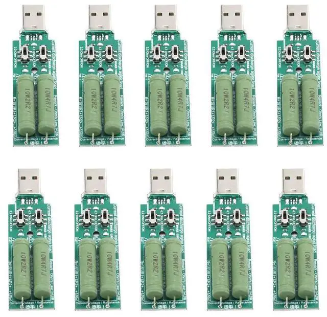Alt view image 6 of 6 - 10pcs/Lot USB Resistor Electronic Load W/Switch Adjustable 3 Current 5V Resistance Tester
