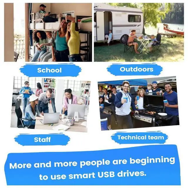 Alt view image 4 of 6 - USB Flash Drive Photostick High Speed Sticks External Pen Drive for Phone PC Copy Photo Videos Files 64GB Silver