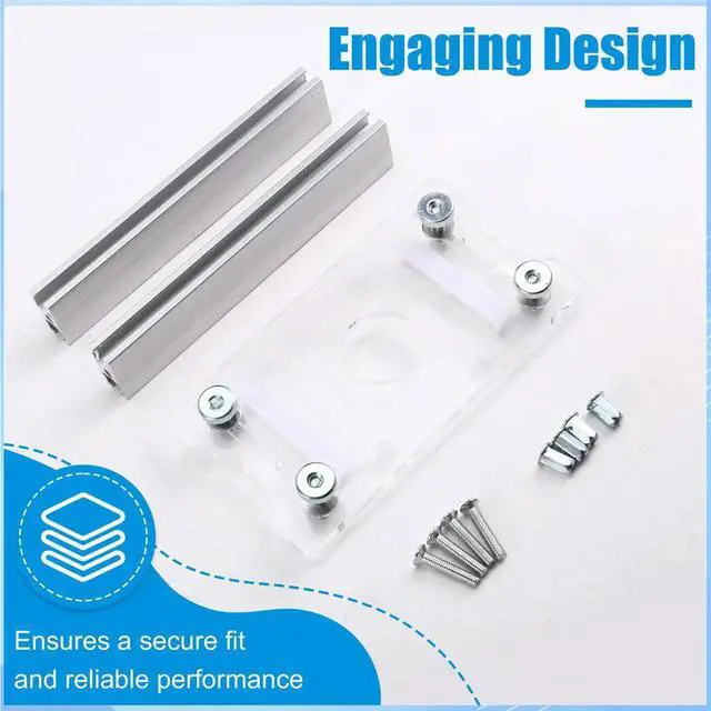 Alt view image 5 of 6 - 2 in 1 Slotting Bracket Fasteners Slotting Guide Base Tool Adapter for Woodworking Furniture DIY Concealed Connector