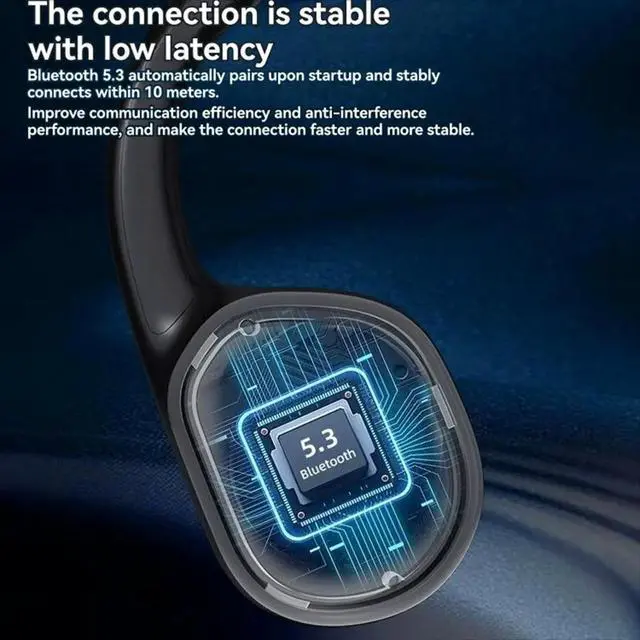 Alt view image 6 of 6 - Bone Conduction Bluetooth Earphones for Sports and Running Earhook Style No Pain When Worn for A Long Time