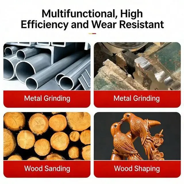 Alt view image 4 of 6 - uyuy M14 Angle Grinder l Grinding Head for 115/125 Angle Grinder Milling Carving Wheel Carving l Head Woodworking B