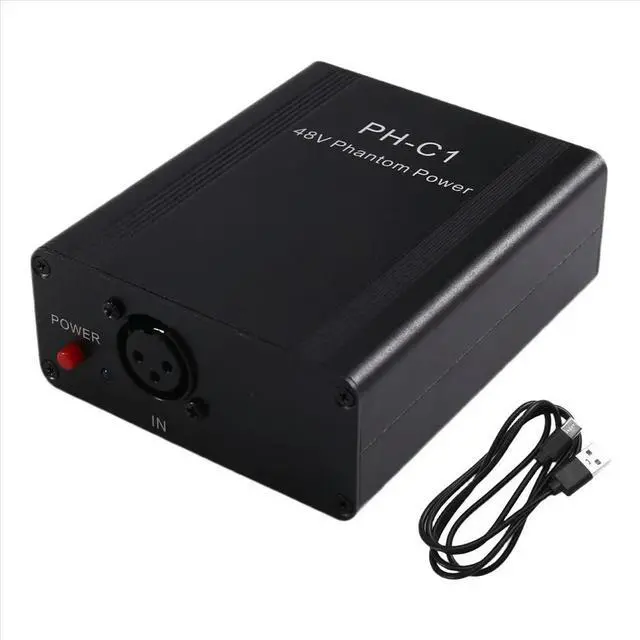 Alt view image 6 of 6 - PH-C1 Microphone Preamp 48V Phantom Power Compact High Gain Microphone Booster Microphones Music Recording Equipment A