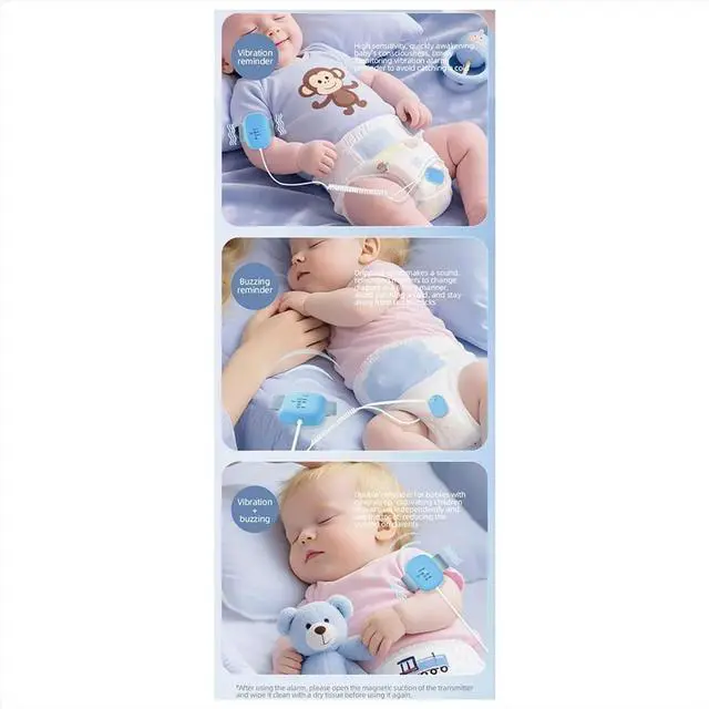 Alt view image 4 of 6 - Wired Baby Bedwetting Alarm Pee Alarm for Boys Grils Kids Potty Training Elder Care 3 Alarm Modes Magnetic Suction