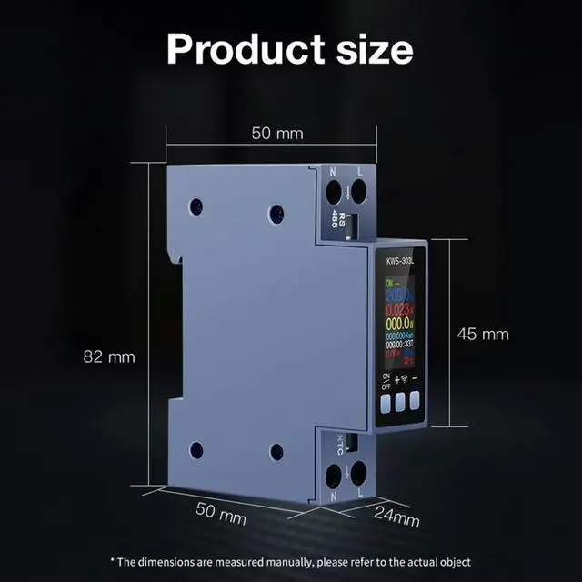 Alt view image 4 of 6 - KWS-303WF Power Meter Switch Energy Meter APP Control 85-290V//40A Voltage and Current Meter Electricity Meter