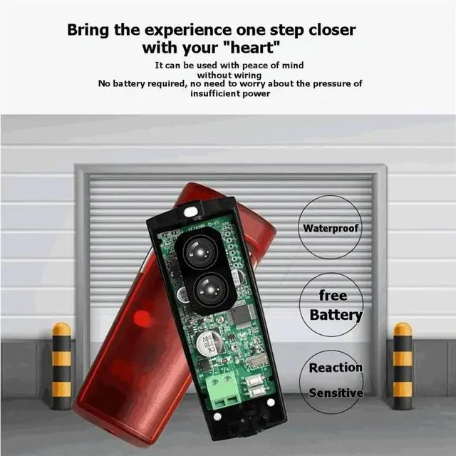 Alt view image 4 of 6 - 7m Sliding Garage Door Gate Opener Infrared Beam Reflective Photocell for Electrical Gate Photoelectric Switch Gate