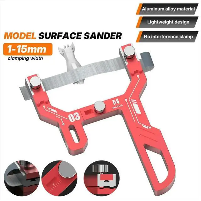 Alt view image 4 of 6 - T0003 Curved Polishing Tool 1.0-15mm Clamping Capacity Model Making Craft Hobby Modeling Hand Tool CNC Precision Grinder