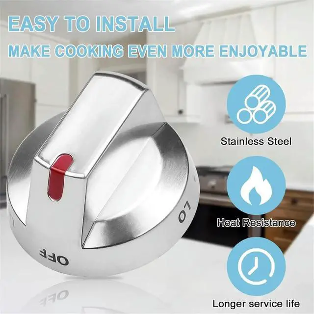 Alt view image 4 of 6 - DG64-00473A Burner Control Dial Knob Range Oven Replacement for Gas Range/Oven/Stove,Reinforcement Ring.5-Pack