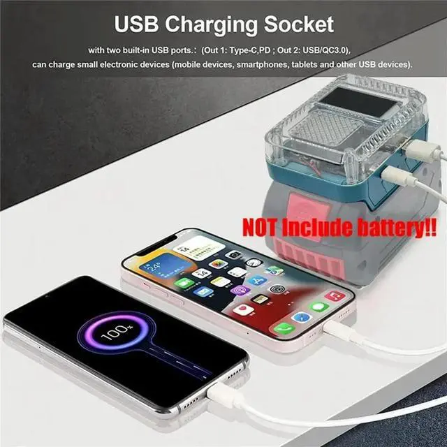 Alt view image 6 of 6 - 140W Digital Display Lithium Adapter Converter for Bosch 18V Lithium Charging Device
