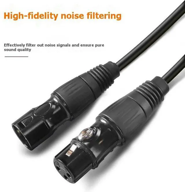 Alt view image 4 of 6 - 2Pcs 10ft DMX512 Cable, 3-Pin XLR Gold-Plated Male to Female Flexible Cables for Microphone, Stage Light , Mic Mixer