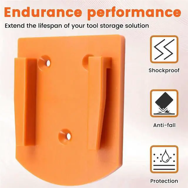 Alt view image 5 of 6 - 8-Pack Wall Mount Holder & Drill Tool Mount - for 18V RIDGID Li-Ion Drill,Work Van,Shelf,Toolbox,with 20 Screws