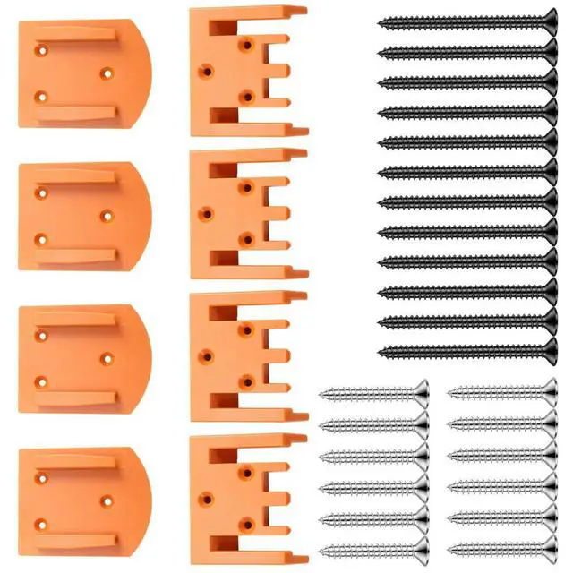 Alt view image 6 of 6 - 8-Pack Wall Mount Holder & Drill Tool Mount - for 18V RIDGID Li-Ion Drill,Work Van,Shelf,Toolbox,with 20 Screws