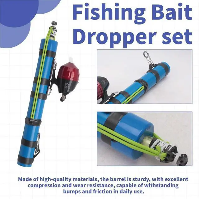 Alt view image 4 of 6 - Professional Fishing Bait Dropper. Outdoor Bait - Throwing Tool. Rubber - Band Catapult. Works with Fishing Reels.