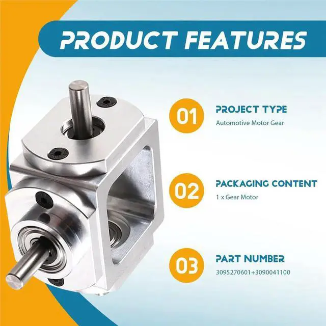 Alt view image 4 of 6 - Gearbox 90 Degree Right Angle Bevel Gear-Box with Mounting Hole 1:1 Shaft 1 Module 20 Teeth Bevel Gear A