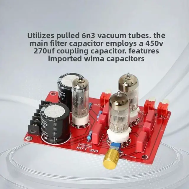 Alt view image 4 of 5 - YJ-6N3 Electronic Tube Audiophile HIFI Tube Preamplifier with Tube Rectifier HIFI Audio Amplifier Preamp