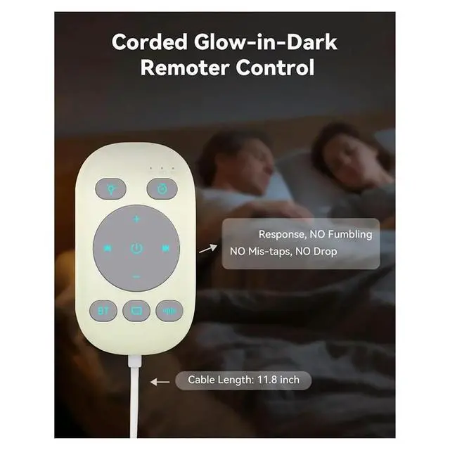 Alt view image 4 of 6 - Pillow Speakers Bone Conduction Sleep Headphones Bluetooth 5.4 Audiobooks 36 Sleep Sounds White Noise Machine Beige