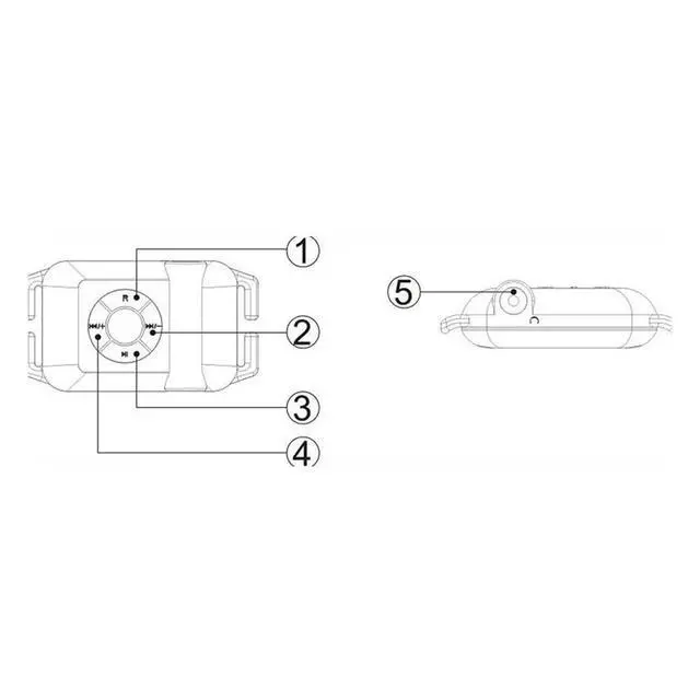 Alt view image 6 of 6 - Mp3 Player IPX8 Waterproof MP3 Player Capacity for Swimming/ Running/ Surf/ Sports Mini Mp3 Player Music Player