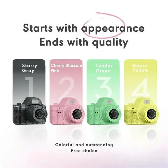 Alt view image 4 of 6 - 2K Digital Mini Thumb Camera Retro Micro Single Camera Student Campus Camera Keychain Pendant Video Recorder Black