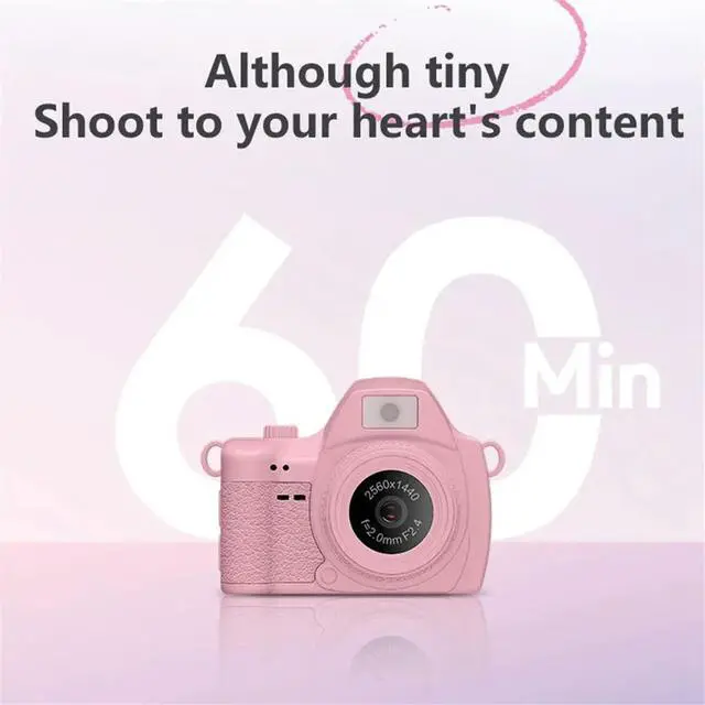 Alt view image 6 of 6 - 2K Digital Mini Thumb Camera Retro Micro Single Camera Student Campus Camera Keychain Pendant Video Recorder Black