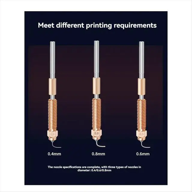 Alt view image 4 of 6 - Hotend Kit for Creality K2 Plus Ceramic Heating Block Replacement Hot End for 3D Printer Parts Quick-Swap Nozzle 0.6mm