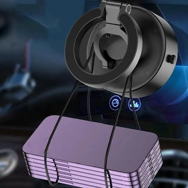 Alt view image 4 of 6 - Suction Magnetic Car Phone Holder, Electric Magnetic Car Phone Holder Mount Foldable Adjustable Car Mount