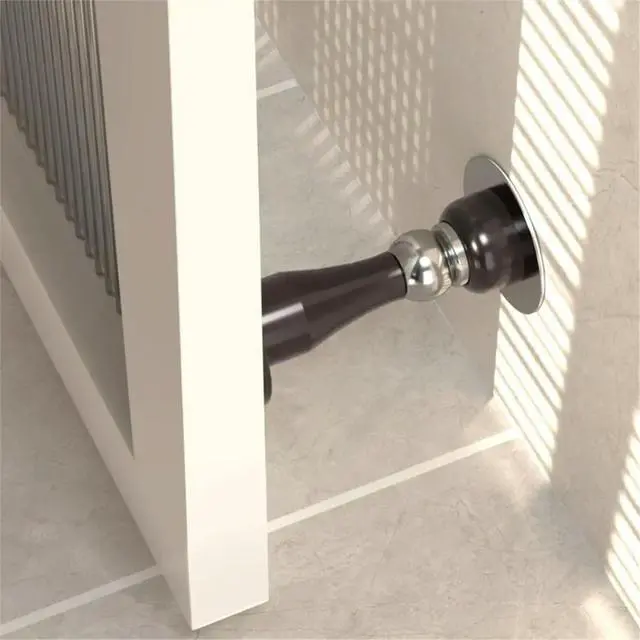 Alt view image 5 of 6 - 5Pcs Stainless Steel Powerful Magnetic Door Stopper Thickened Door Barrier 2 Installation Methods No Drilling Required