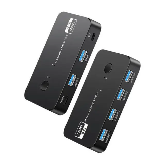 Alt view image 6 of 6 - USB 3.0 Switcher USB KVM HUB Switch 4 Devices USB Switcher Selector for PC Keyboard Mouse Printer Monitor