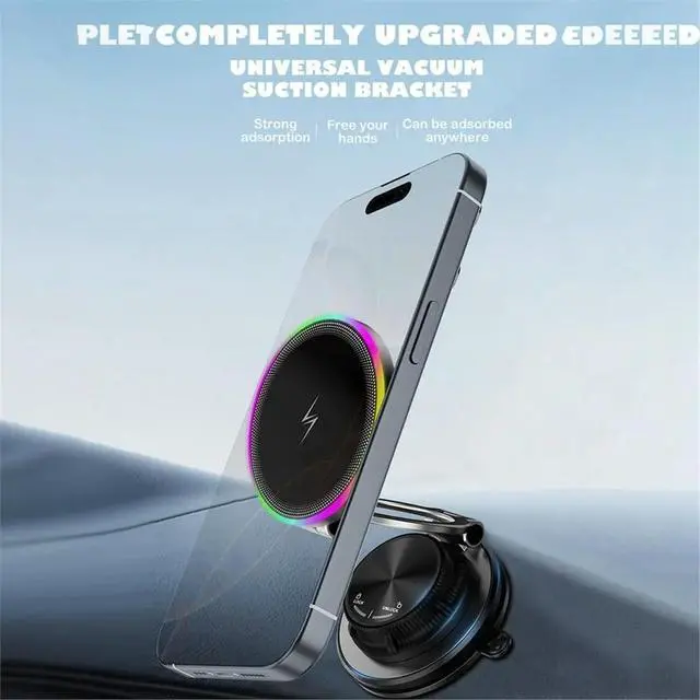 Alt view image 4 of 6 - Suction Magnetic Car Phone Holder, Magnetic Car Phone Holder Mount Foldable Adjustable Car Mount