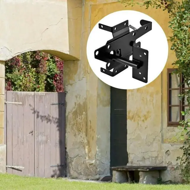 Alt view image 5 of 6 - Quick Pin Door Bolt Automatic Latch Gate Lock Post Mount Self-Locking Bolts