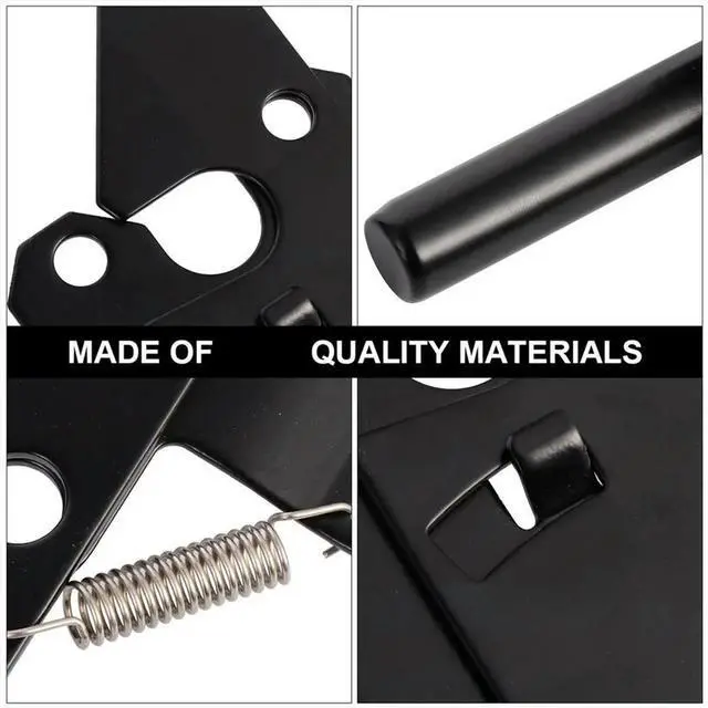 Alt view image 6 of 6 - Quick Pin Door Bolt Automatic Latch Gate Lock Post Mount Self-Locking Bolts